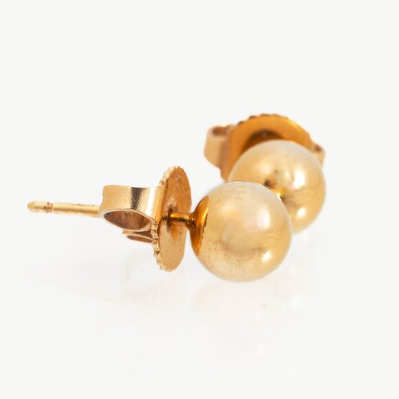 Tiffany & Co. 18k Gold Ball Stud Earrings - Picture 2 of 6